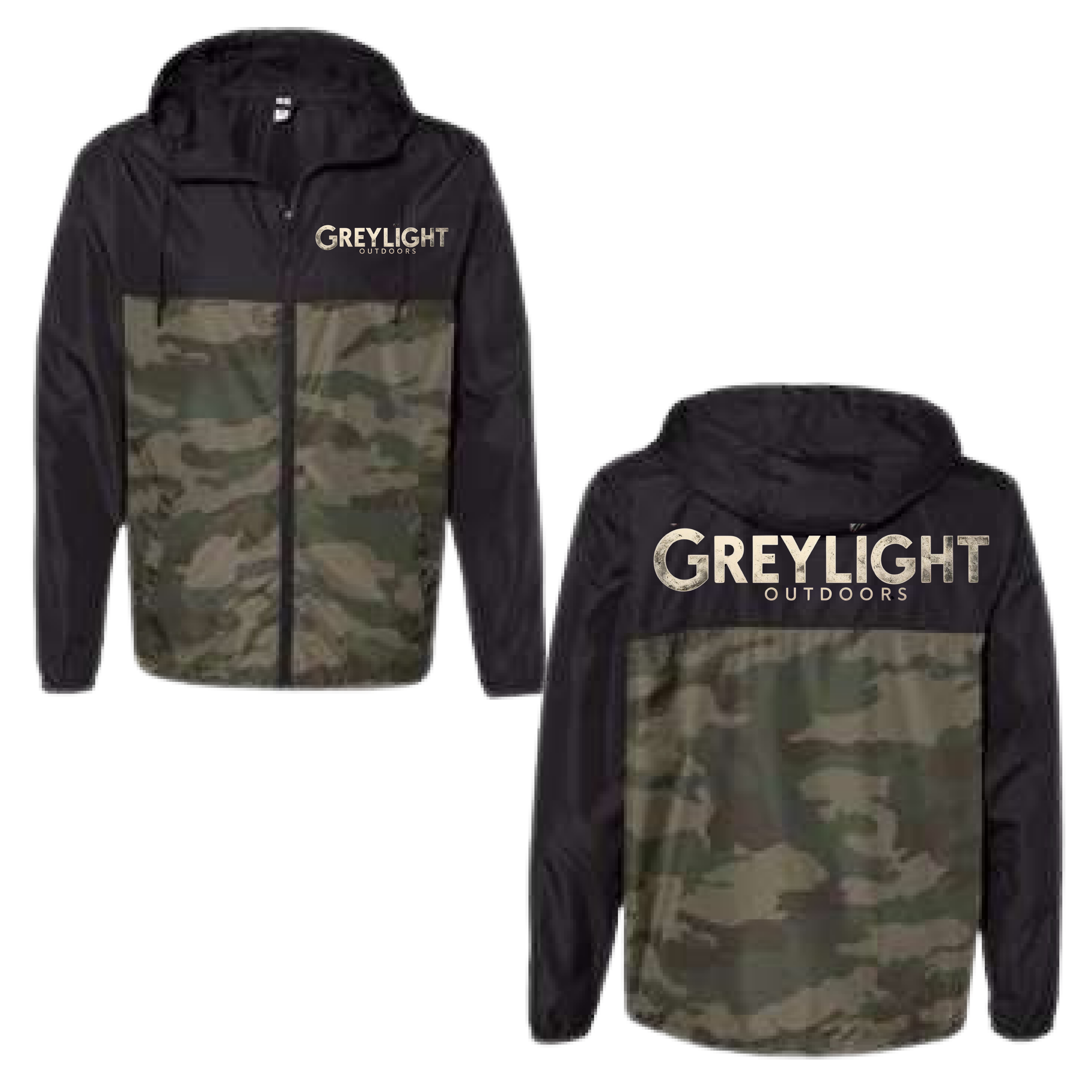 Greylight Outdoors Black Windbreaker (Camo)